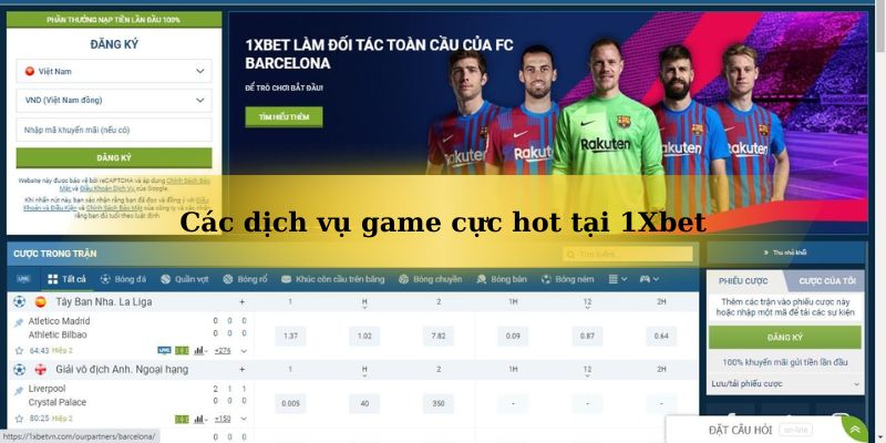 Kho game tại 1Xbet từ thể thao đến casino trực tiếp